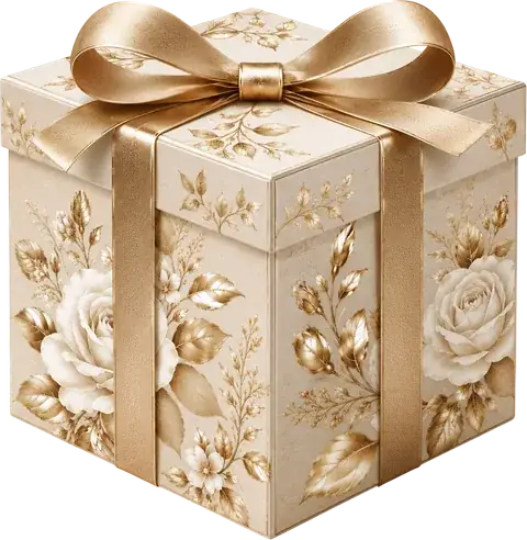 Hộp quà mừng cưới màu vàng